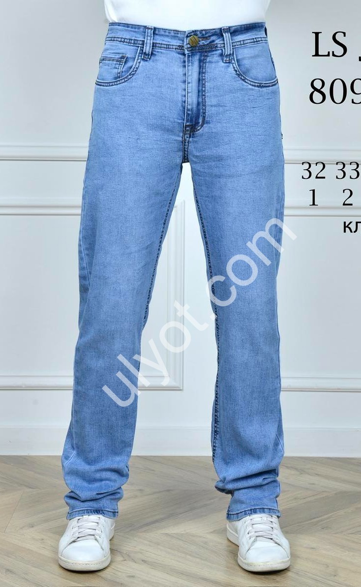 ДЖИНСЫ LS JEANS (32-38) ГОЛУБОЙ 809-1