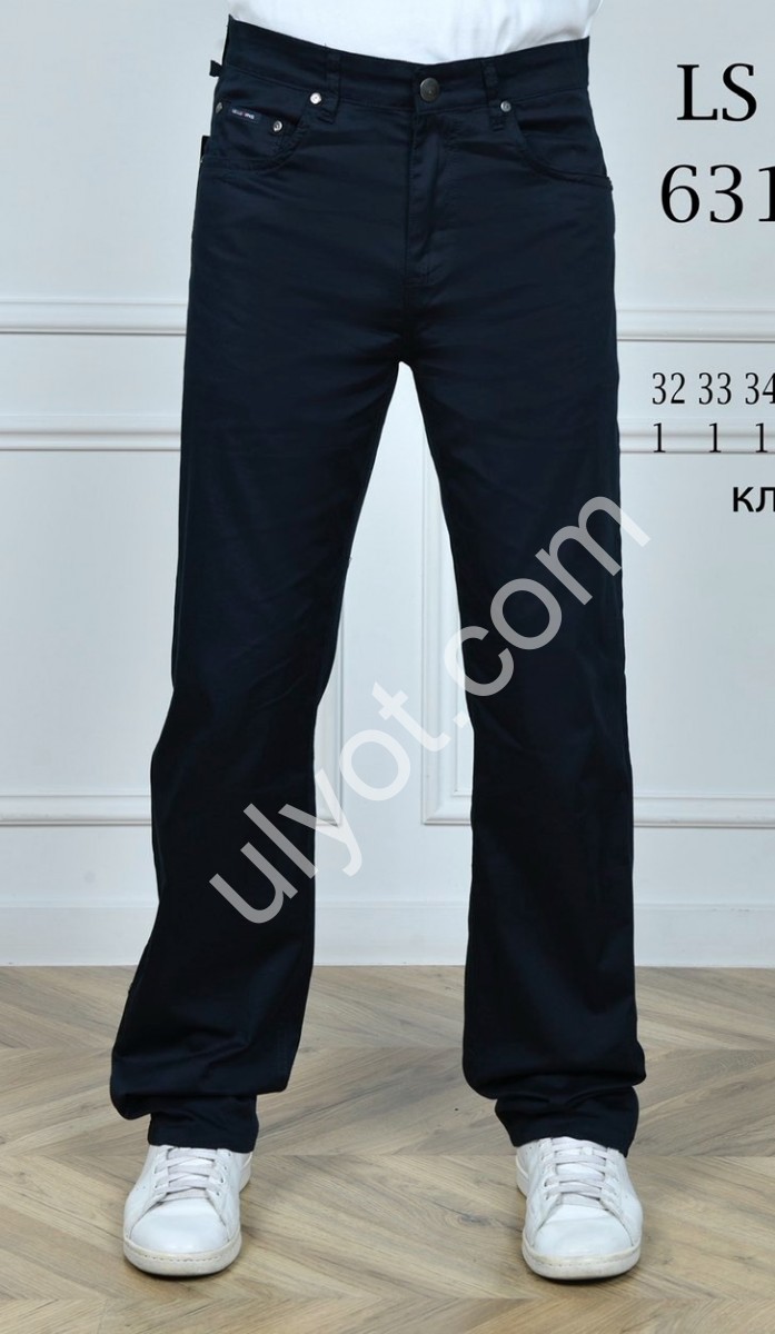 БРЮКИ LS JEANS (32-40) Т.СИНИЙ 6317B