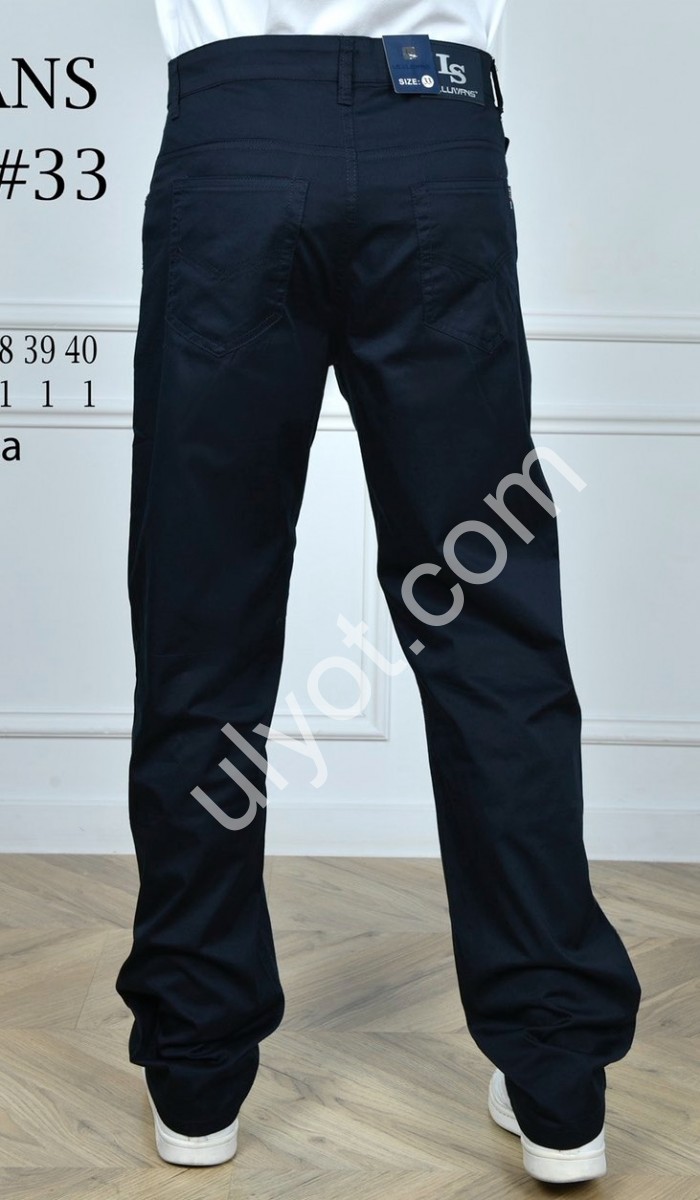 БРЮКИ LS JEANS (34-44) Т.СИНИЙ 6317D