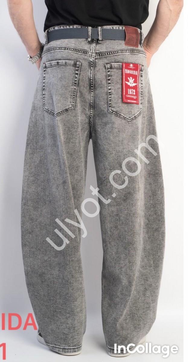 ДЖИНСЫ FANGSIDA (29-34) СЕРЫЙ 8931