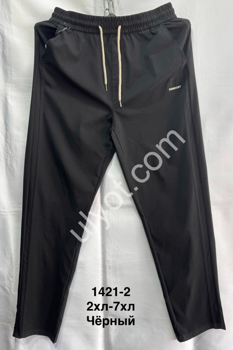 СПОРТ.ШТАНЫ (2XL-7XL) ПРЯМОЙ ЧЕРНЫЙ 1421-2