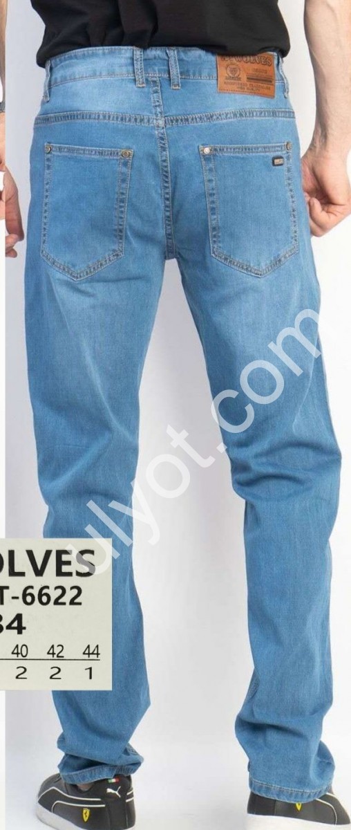 ДЖИНСЫ ATWOLVES (34-44) ГОЛУБОЙ 6622