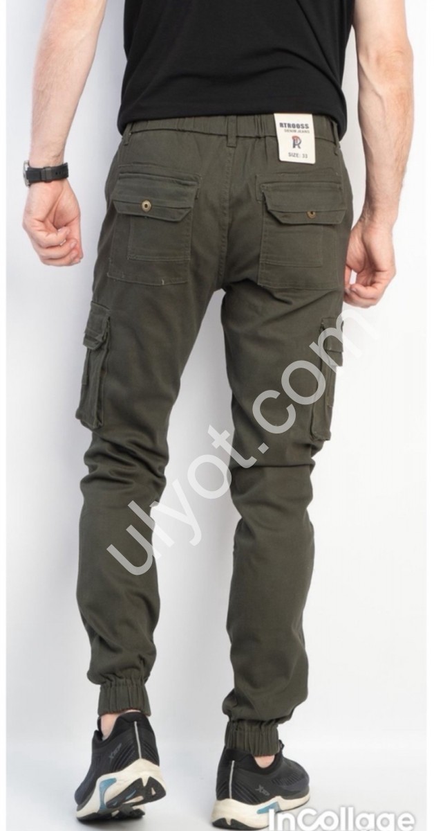 ДЖИНСИ RTROOSS (28-34) КАРГО ХАКІ 8073-2