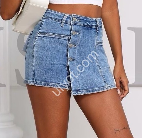 ШОРТЫ-ЮБКА M.SARA (XS-XL) СИНИЙ 6035-4