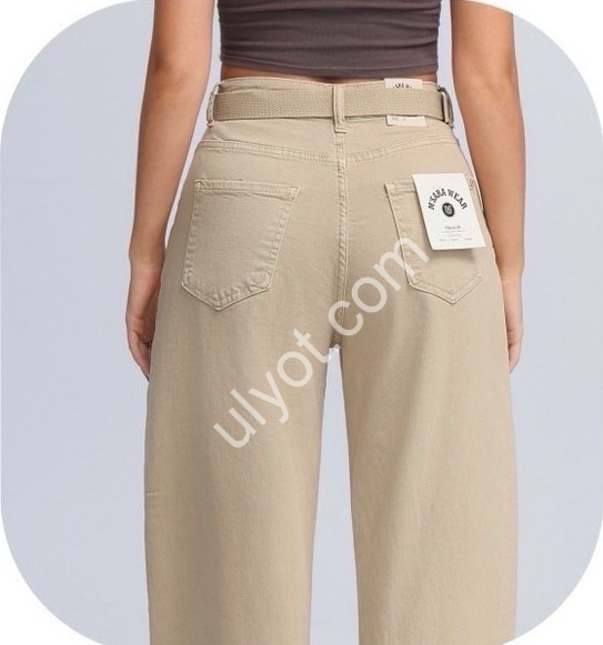 ДЖИНСЫ M.SARA (XS-XL) БЕЖ 1283-9