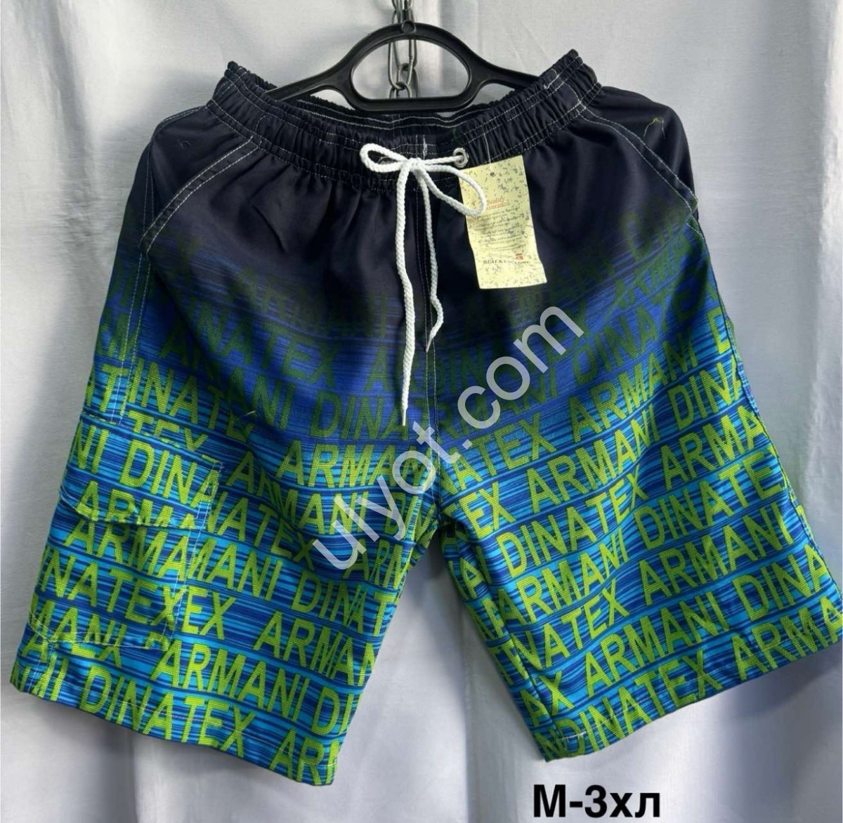 ШОРТИ (M-3XL) ЖОВТИЙ + БЛАКИТНИЙ 20009