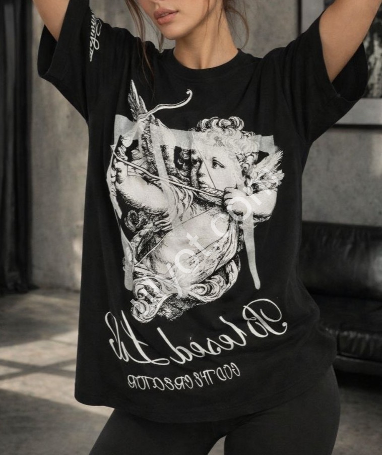 ФУТБОЛКА (ONESIZE 42-46) КУПІДОН ЧОРНИЙ M40