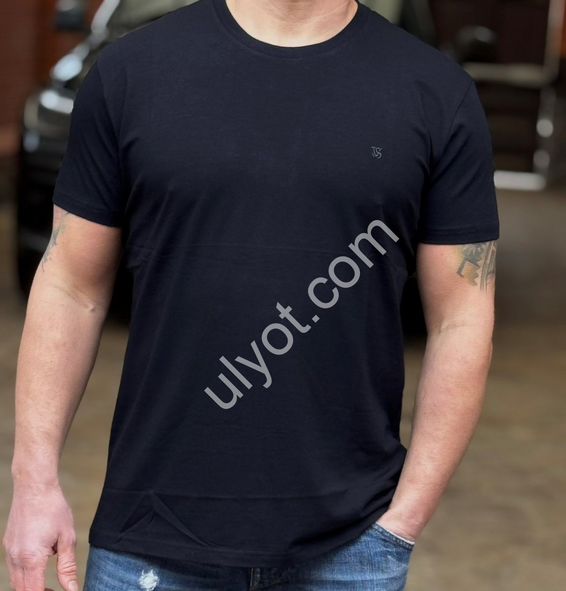 ФУТБОЛКА VIP STONES (3XL-6XL) Т.СИНИЙ 2100