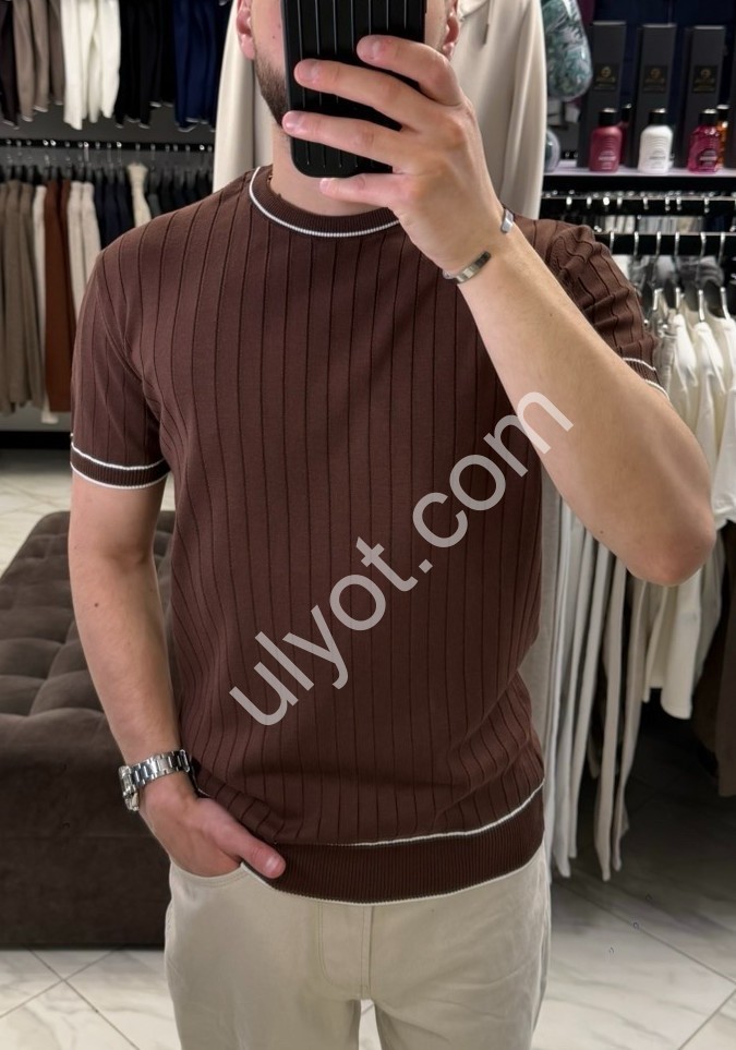 ФУТБОЛКА VIP STONES (M-2XL) ШОКОЛАД 5220