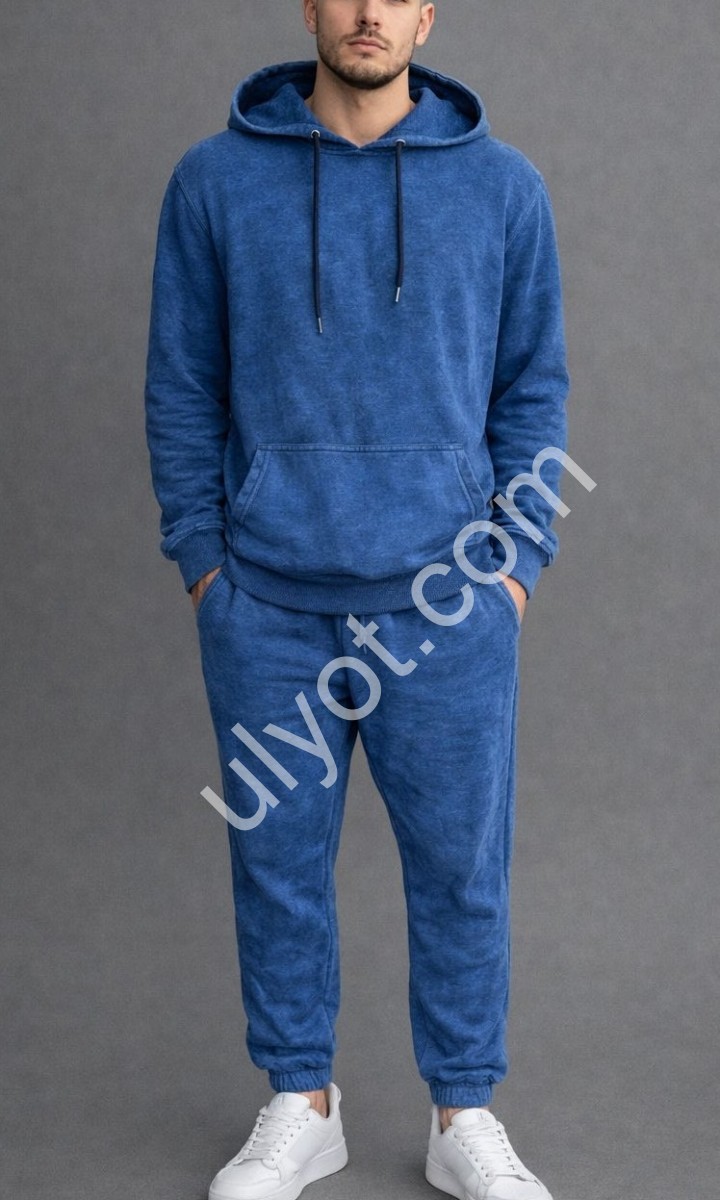 СПОРТ.КОСТЮМ (M-2XL) МАНЖЕТ ВАРЕНКА СИНИЙ 