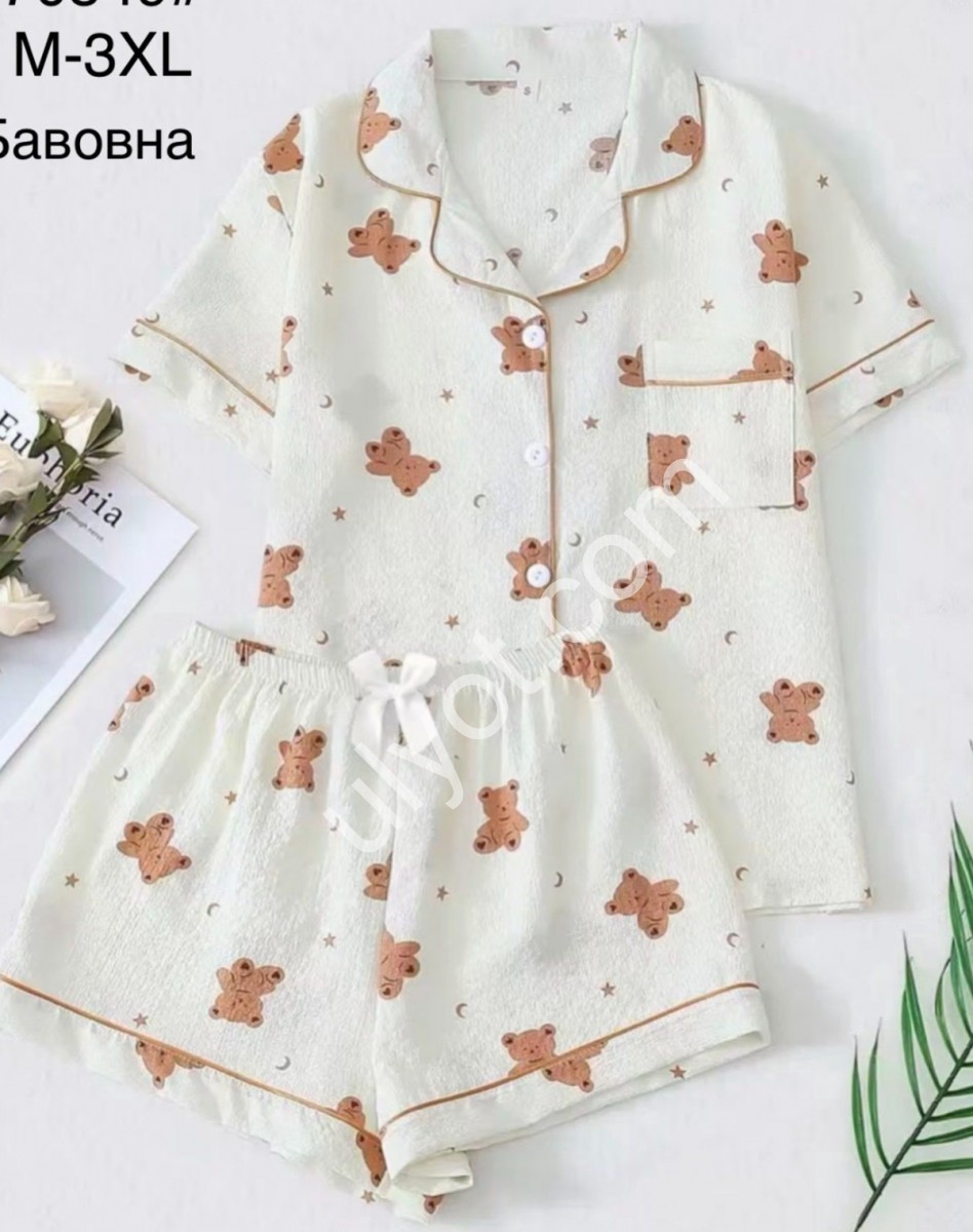 ПИЖАМА (M-3XL) БЕЛЫЙ 70549