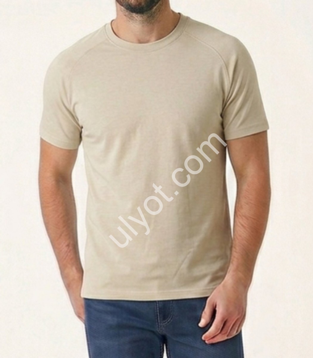 ФУТБОЛКА ОДНОТОН (L-4XL) БЕЖ 