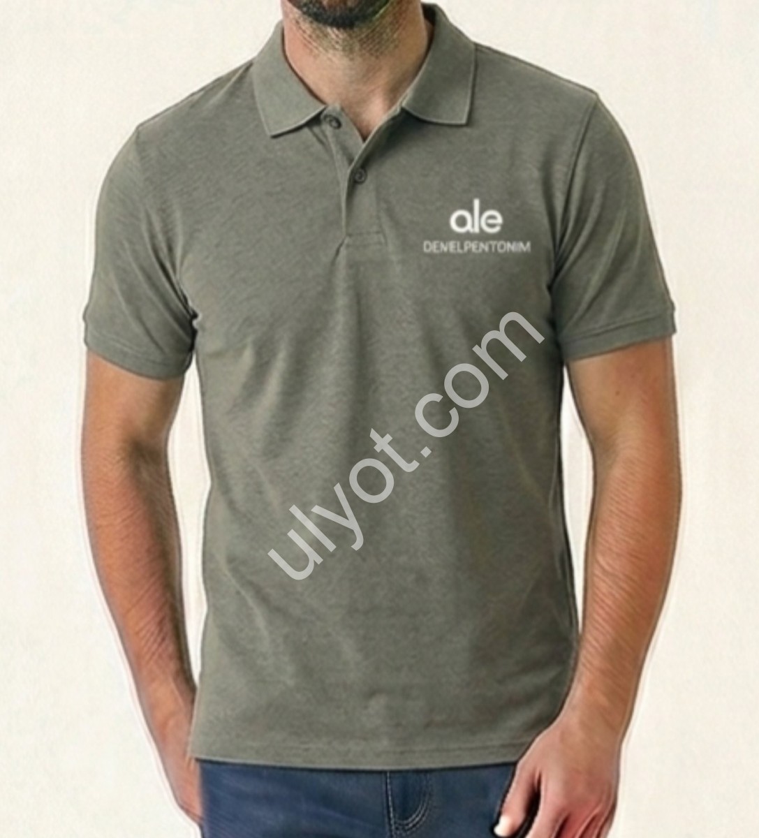 ФУТБОЛКА-ПОЛО ALE (L-4XL) СЕРЫЙ 