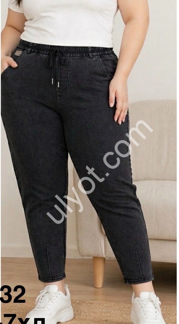 ШТАНЫ (2XL-7XL) ЧЕРНЫЙ 9132