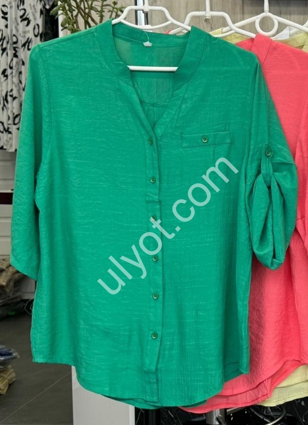 БЛУЗКА JJF (XL-4XL) ФИСТАШКА 2213
