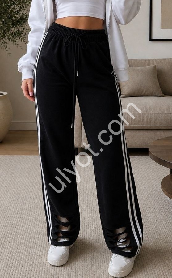 ШТАНЫ (M-XL) ПРЯМОЙ ЧЕРНЫЙ 2559