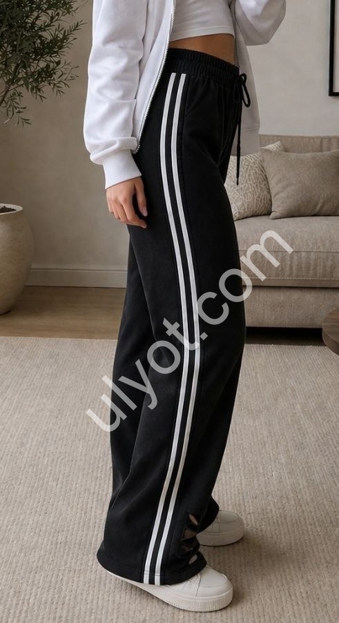 ШТАНЫ (M-XL) ПРЯМОЙ ЧЕРНЫЙ 2559