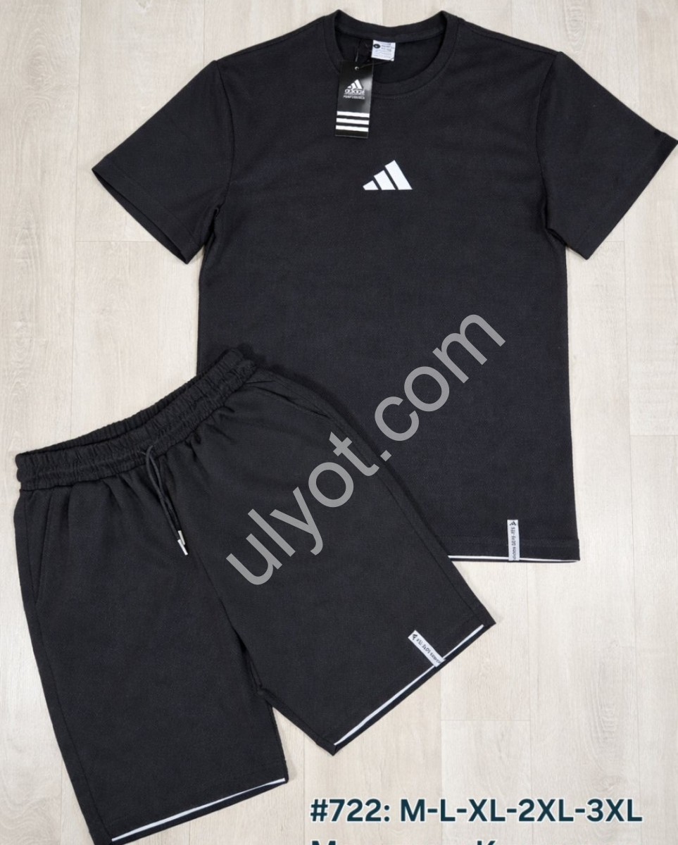 СПОРТ. КОСТЮМ A01 (M-3XL) ЧЕРНЫЙ 722