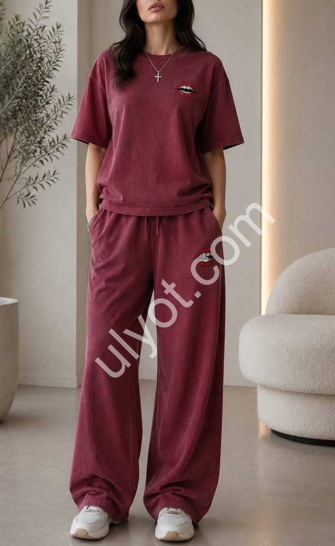 КОСТЮМ (M-XL) БОРДО K2168