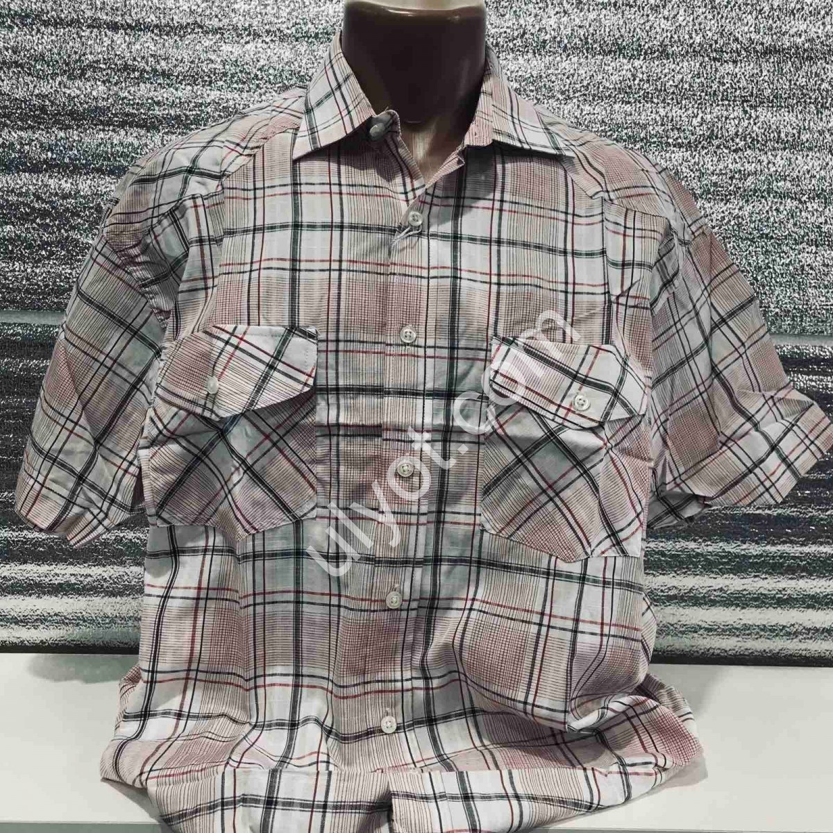 РУБАШКА MARCO ARMA (XL-5XL) БЕЖ+КРАСНЫЙ 4006