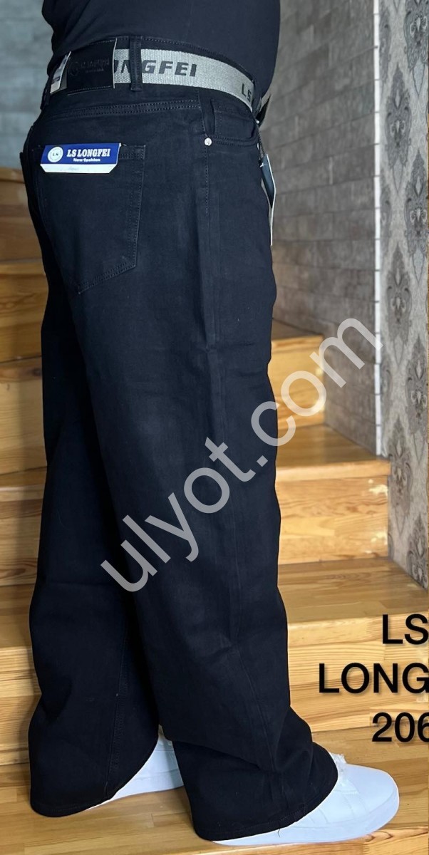 ДЖИНСЫ LONGFEI (28-36) ЧЕРНЫЙ 206X
