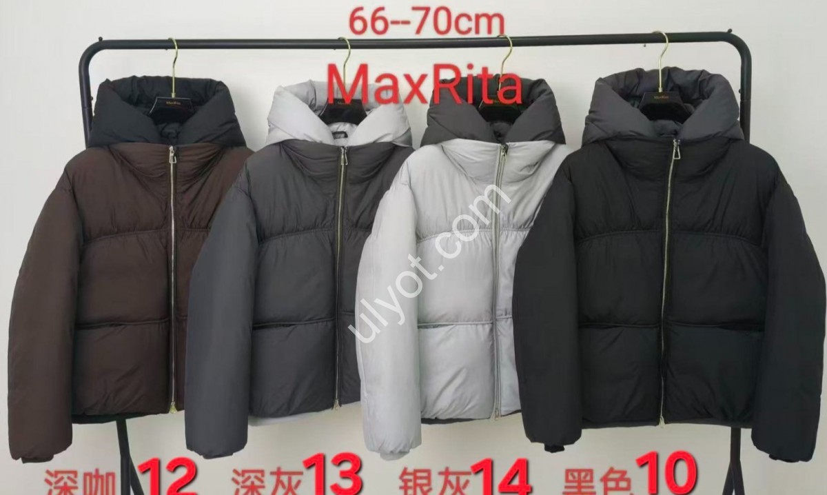 КУРТКА MAX RITA  (S-2XL) ЧЕРНЫЙ 2639-10