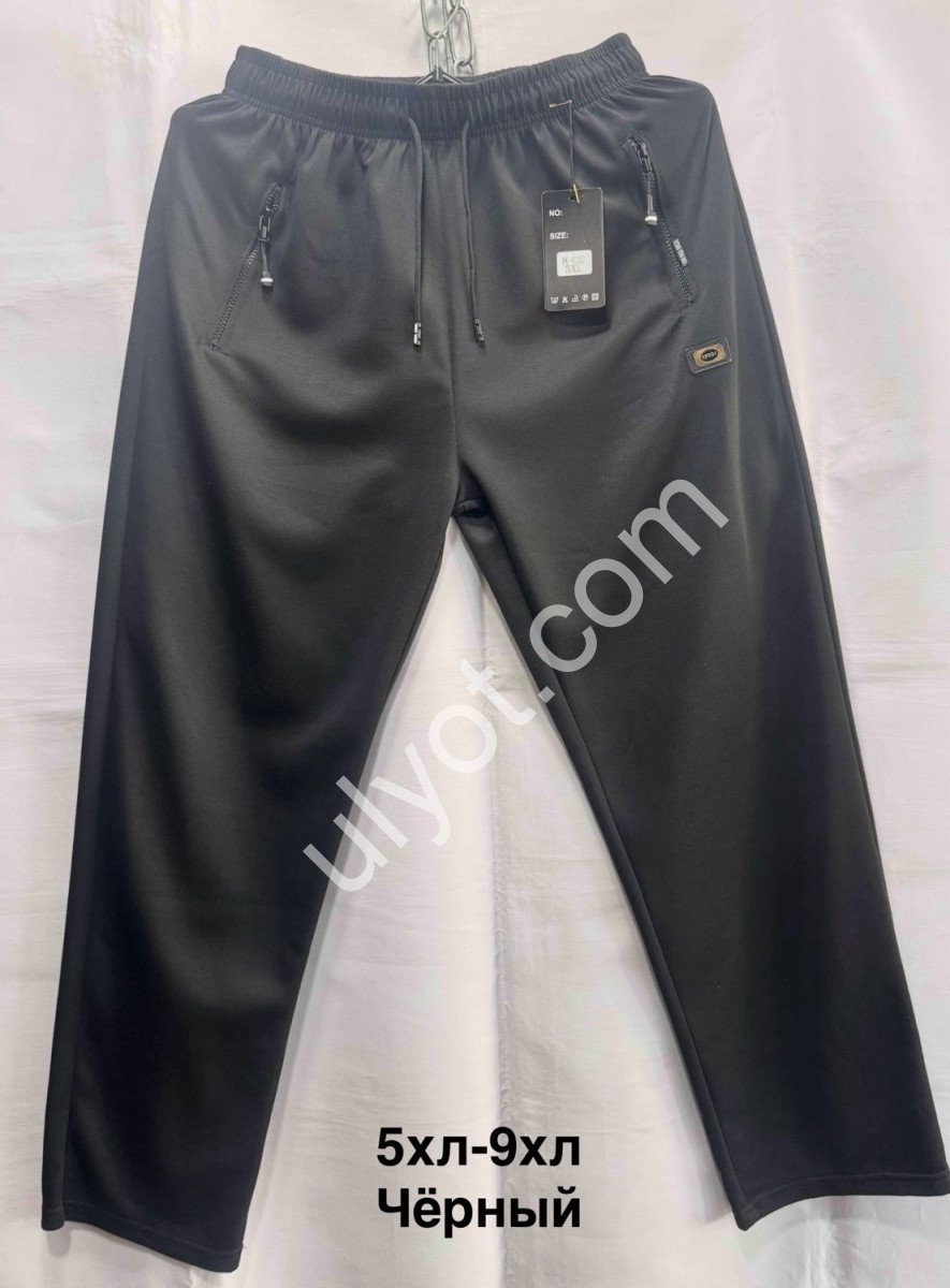 СПОРТ.ШТАНЫ (5XL-9XL) ПРЯМОЙ ЧЕРНЫЙ 2830