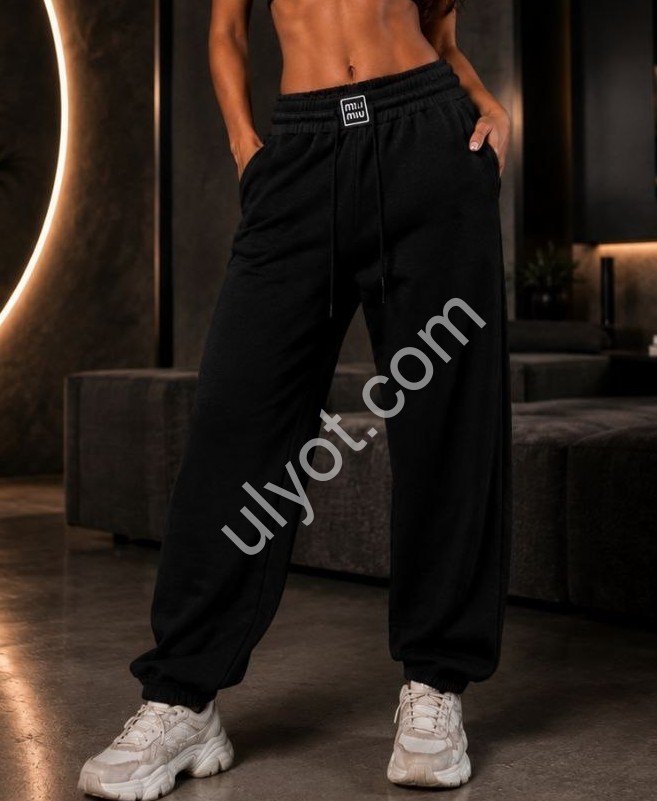 ДЖОГГЕРЫ (M-3XL) МАНЖЕТ ЧЕРНЫЙ 2068
