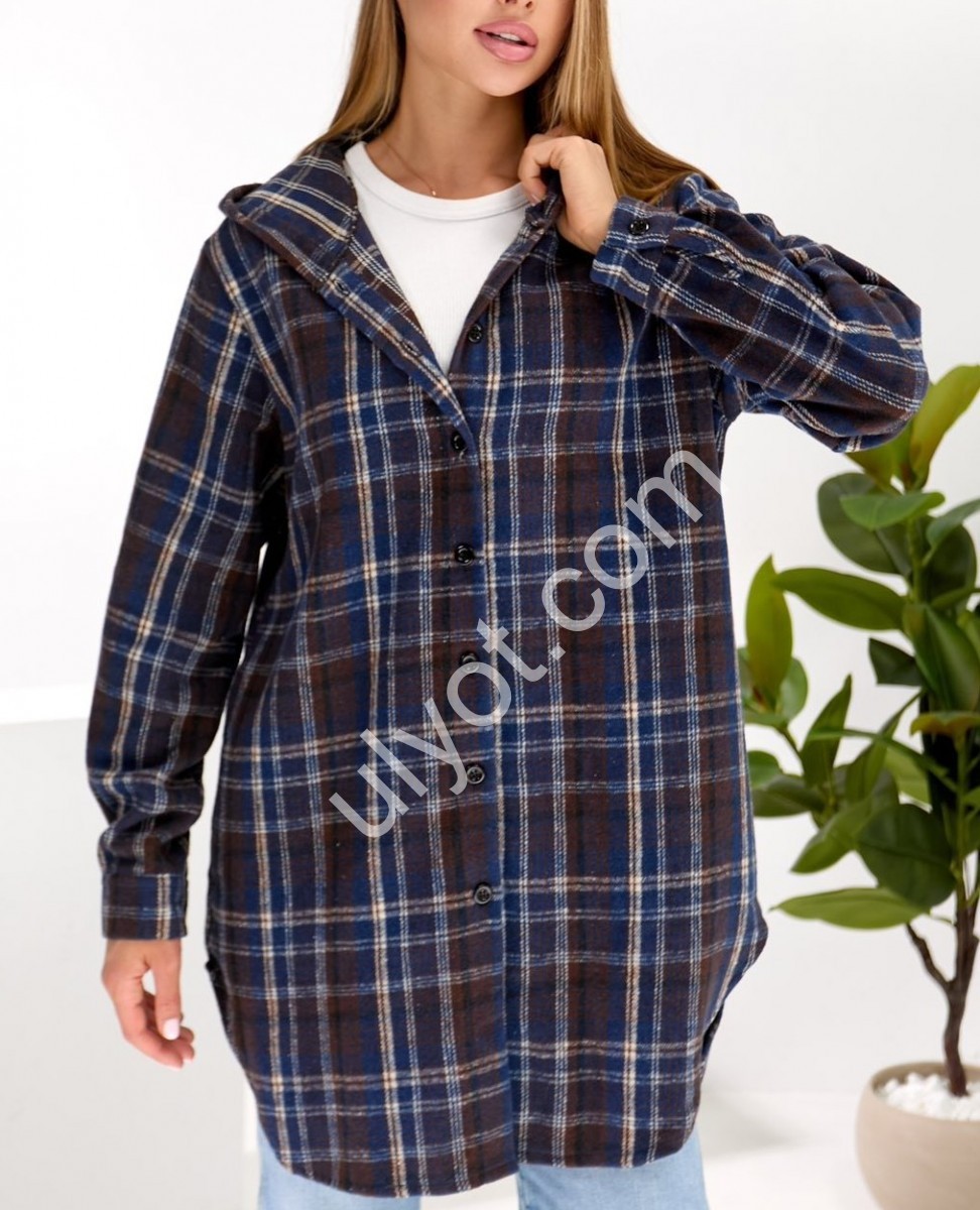 РУБАШКА С КАПЮШОНОМ (3XL-6XL) РОЗОВЫЙ 7766