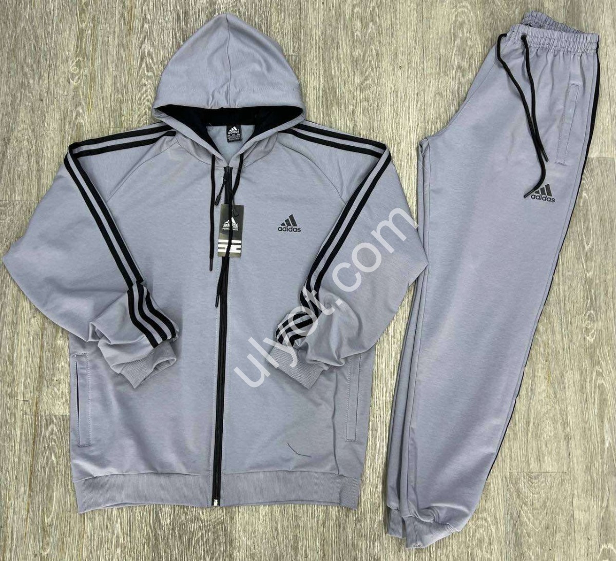 СПОРТ.КОСТЮМ A01 (M-3XL) МАНЖЕТ СЕРЫЙ 202