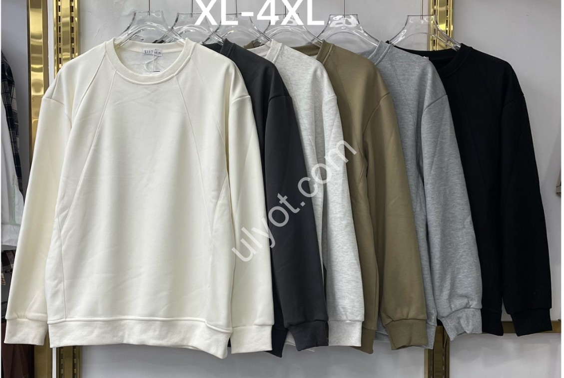 СВИТШОТ (XL-4XL) ФЛИС СЕРЫЙ 1947