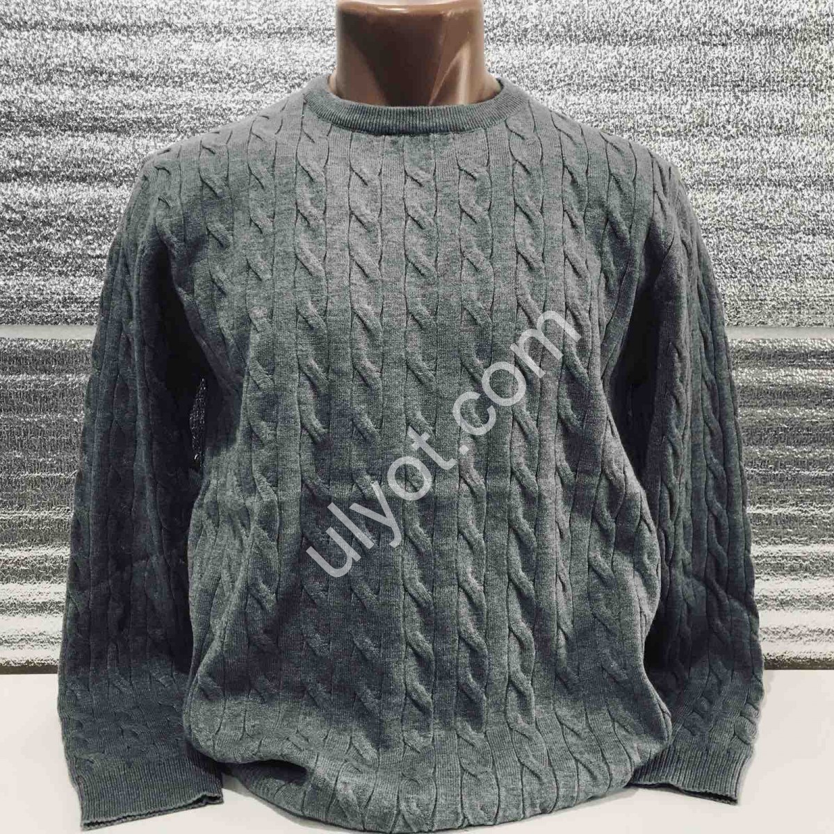СВИТЕР MJ (M-2XL) СЕРЫЙ 129