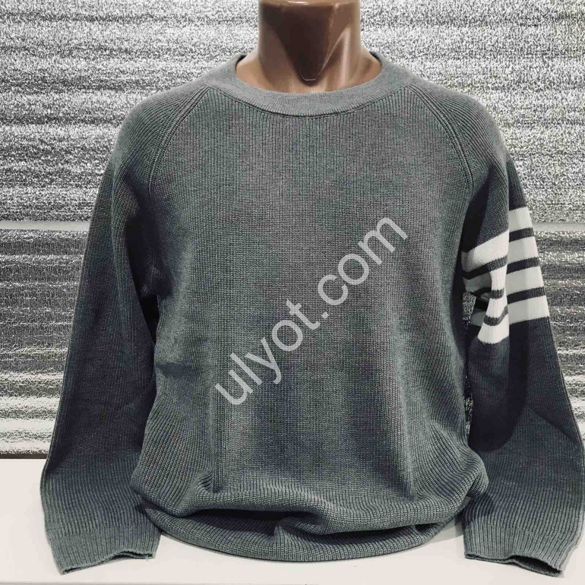 СВИТЕР MJ (M-2XL) СЕРЫЙ 165
