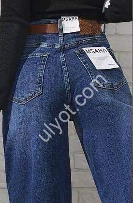 ДЖИНСЫ M.SARA (XS-XL) Т.СИНИЙ 168-3