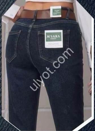 ДЖИНСЫ M.SARA (XS-XL) Т.СИНИЙ 5572-1A