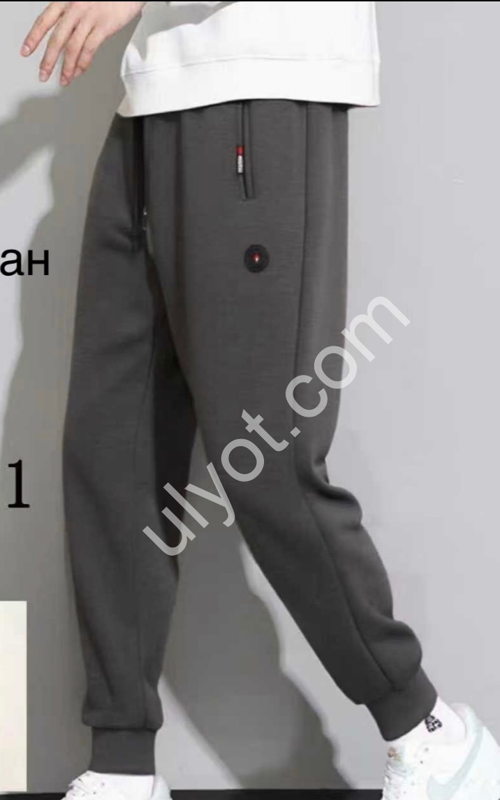 СПОРТ. ШТАНИ (M-3XL) МАНЖЕТ СИНІЙ 2851