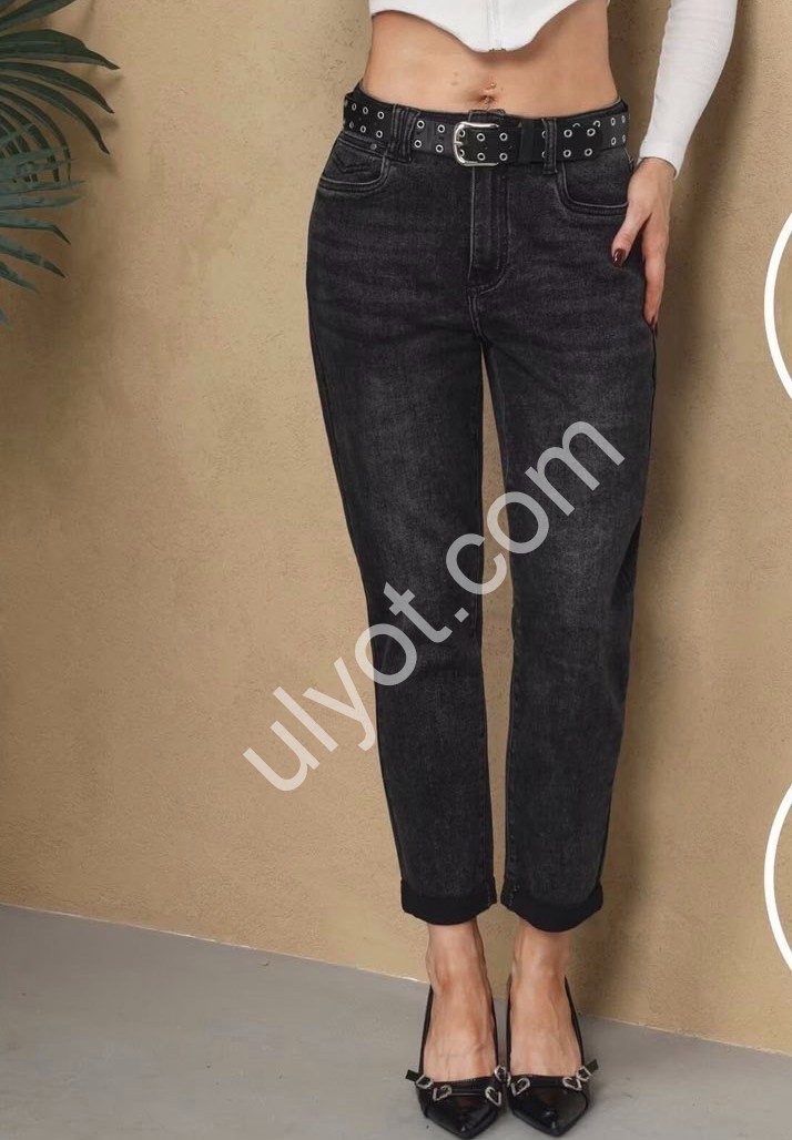 ДЖИНСЫ M.SARA (XS-XL) ГРАФИТ 5569-С