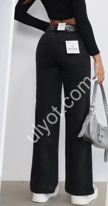 ДЖИНСЫ M.SARA (XS-XL) ЧЕРНЫЙ 6119-A