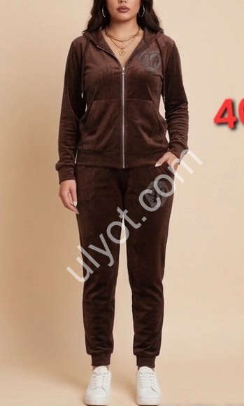 СПОРТ.КОСТЮМ (42-48) МАНЖЕТ ШОКОЛАД 461