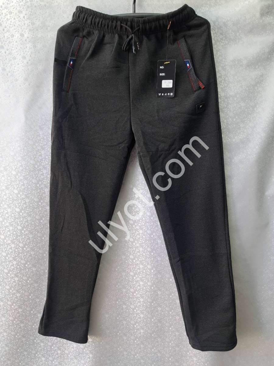 СПОРТ.ШТАНИ (M-3XL) ФЛІС ПРЯМИЙ Т.СІРИЙ 2606