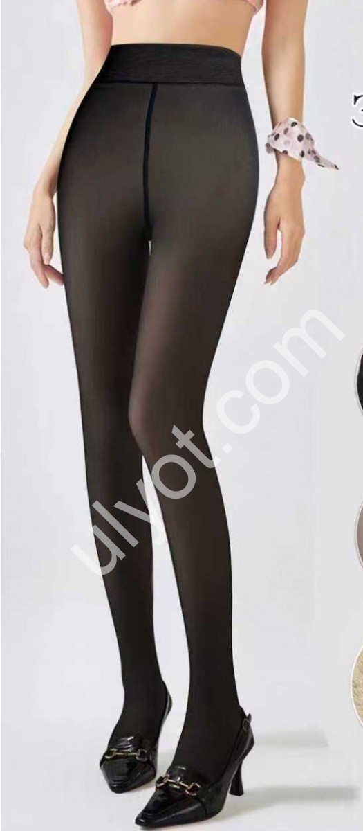 КОЛГОТЫ (ONE SIZE 48-54) МЕХ ЧЕРНЫЙ 9019