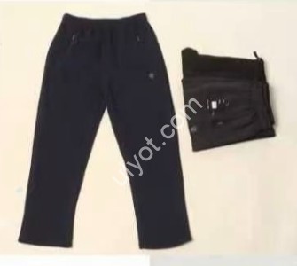 СПОРТ.ШТАНЫ (3XL-7XL) ФЛИС ПРЯМОЙ ЧЕРНЫЙ 3115