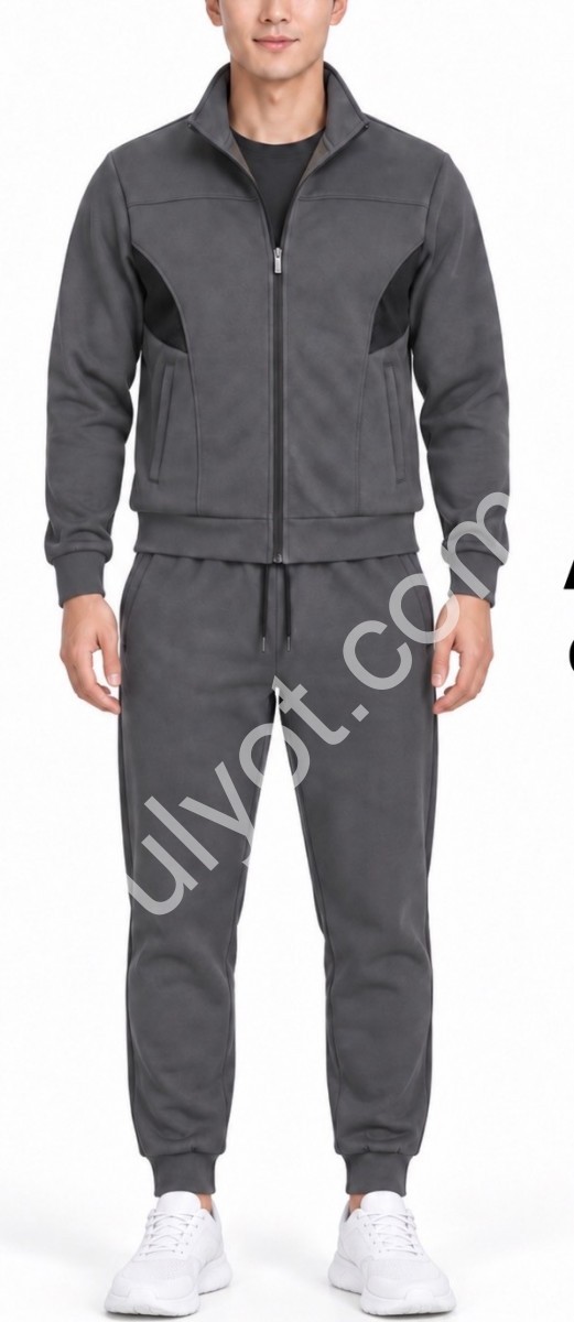 КОСТЮМ AUDSA (M-3XL) ФЛИС МАНЖЕТ СЕРЫЙ A253