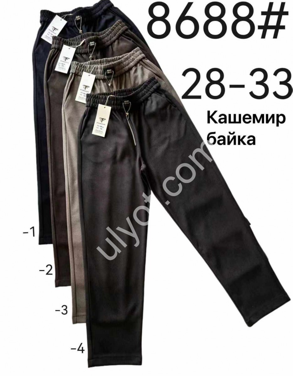ШТАНИ (28-33) БАЙКА ЧОРНИЙ 8688-1