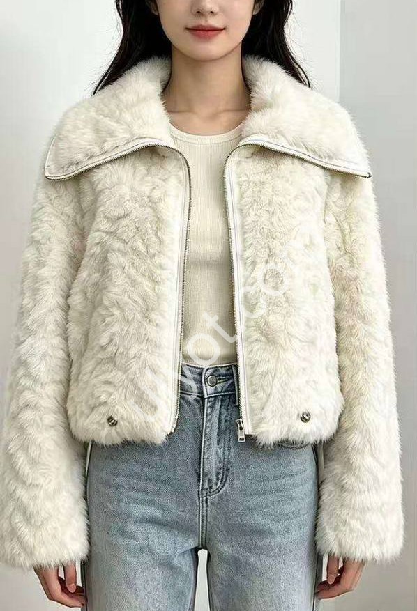 ПОЛУШУБОК (M-XL) МОЛОЧНИЙ 1110