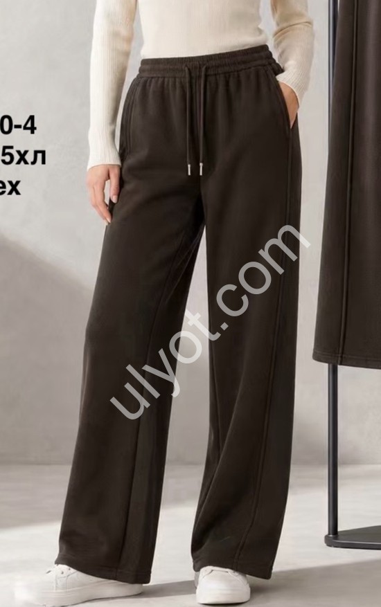 ШТАНИ (2XL-6XL) Хутро ПРЯМО СІРИЙ 2210-4