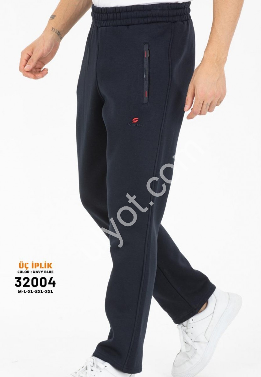 ШТАНЫ (M-3XL) БАЙКА ПРЯМОЙ ЧЕРНЫЙ 32004