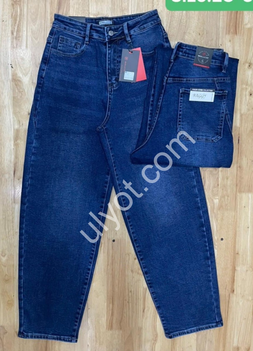 ДЖИНСЫ RELUCKY (28-33) БАЙКА СИНИЙ B0293-7