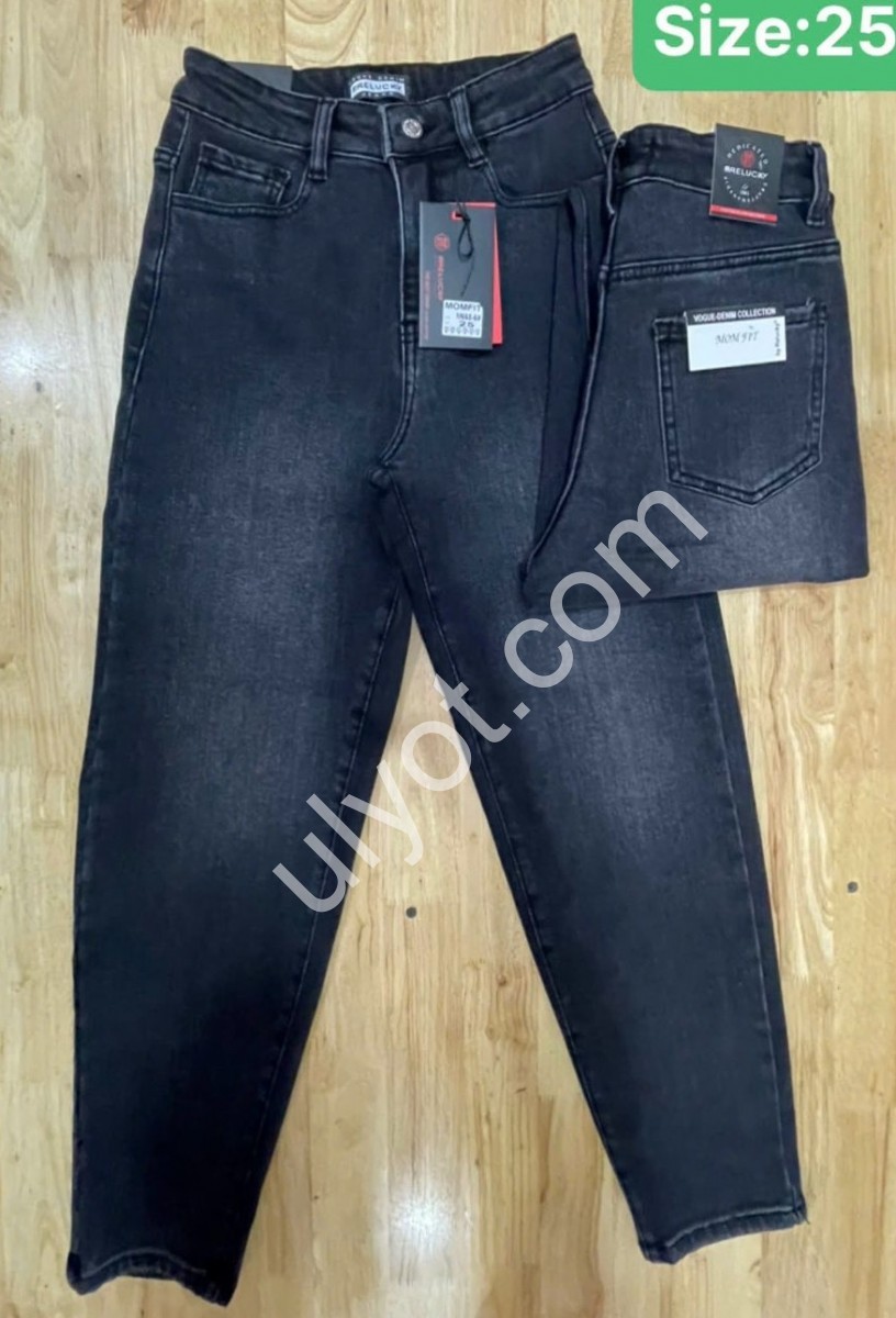 ДЖИНСЫ RELUCKY (25-30) БАЙКА Т.СЕРЫЙ M665-6