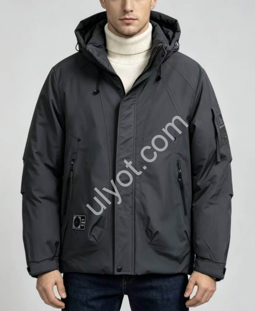 КУРТКА (XL-5XL) СІРИЙ 9818